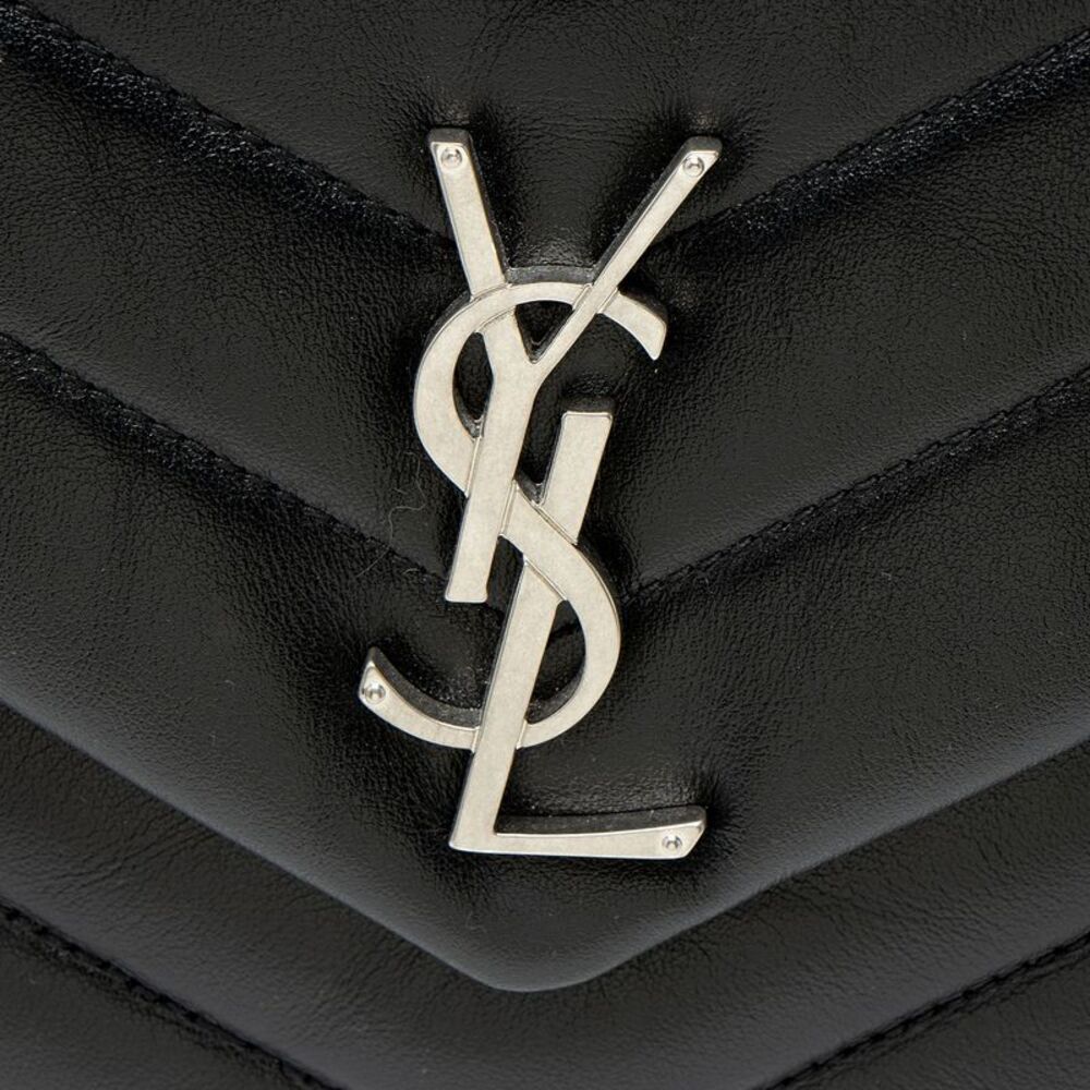 Saint Laurent Matelasse Calfskin Monogram LouLou Chain Small Shoulder Bag - Picture 2 of 10